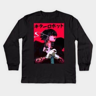 Cyberpunk Samurai Cool Girl Urban Kids Long Sleeve T-Shirt